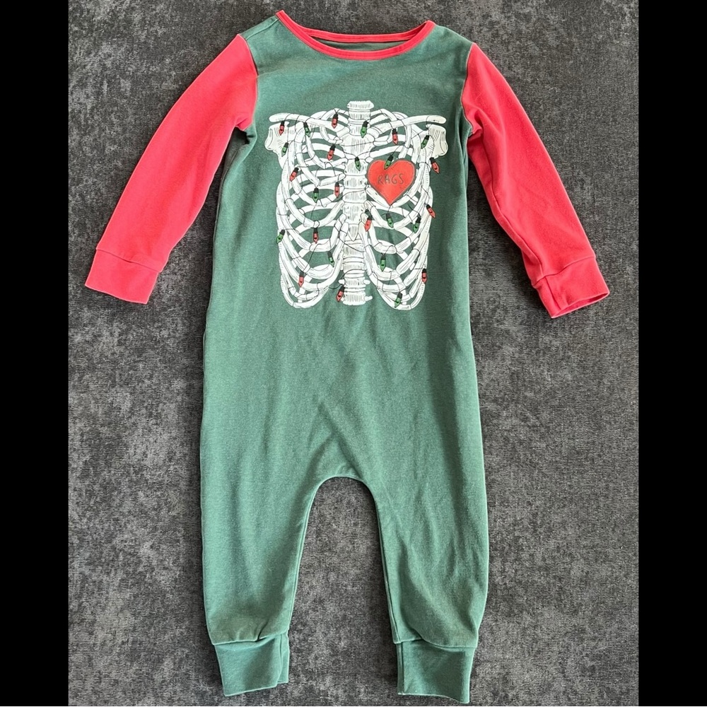 Rags Christmas Skeleton Romper Size 18-24 Months